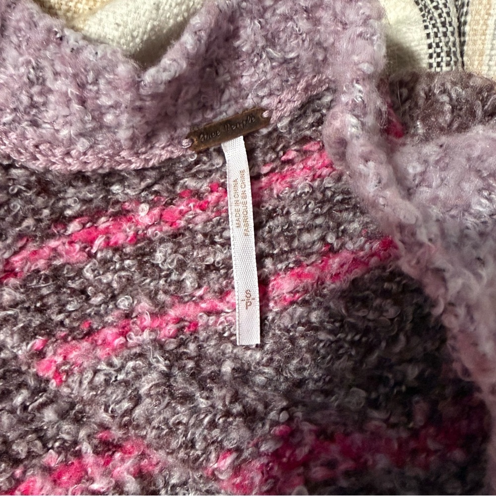Free people gather me close cardi in passion flower combo/pink rose - Picture 4 of 5